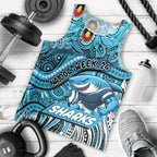 Custom Australia NAIDOC Week 2024 Men Tank Top Sharks Mascot Keep The Fire Burning