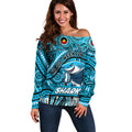 Custom Australia NAIDOC Week 2024 Off Shoulder Sweater Sharks Mascot Keep The Fire Burning