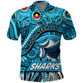 Custom Australia NAIDOC Week 2024 Polo Shirt Sharks Mascot Keep The Fire Burning