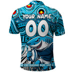 Custom Australia NAIDOC Week 2024 Polo Shirt Sharks Mascot Keep The Fire Burning