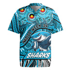 Custom Australia NAIDOC Week 2024 Rugby Jersey Sharks Mascot Keep The Fire Burning
