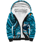 Custom Australia NAIDOC Week 2024 Sherpa Hoodie Sharks Mascot Keep The Fire Burning