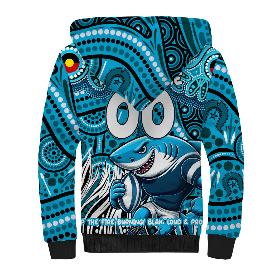 Custom Australia NAIDOC Week 2024 Sherpa Hoodie Sharks Mascot Keep The Fire Burning