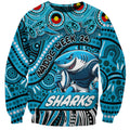 Custom Australia NAIDOC Week 2024 Sweatshirt Sharks Mascot Keep The Fire Burning