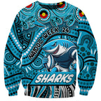 Custom Australia NAIDOC Week 2024 Sweatshirt Sharks Mascot Keep The Fire Burning