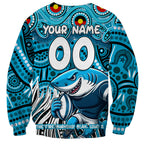 Custom Australia NAIDOC Week 2024 Sweatshirt Sharks Mascot Keep The Fire Burning