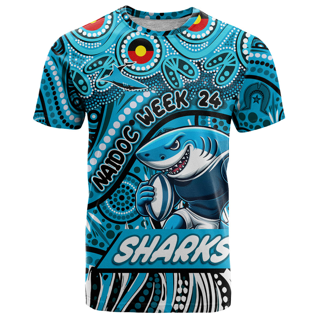 Custom Australia NAIDOC Week 2024 T Shirt Sharks Mascot Keep The Fire Burning