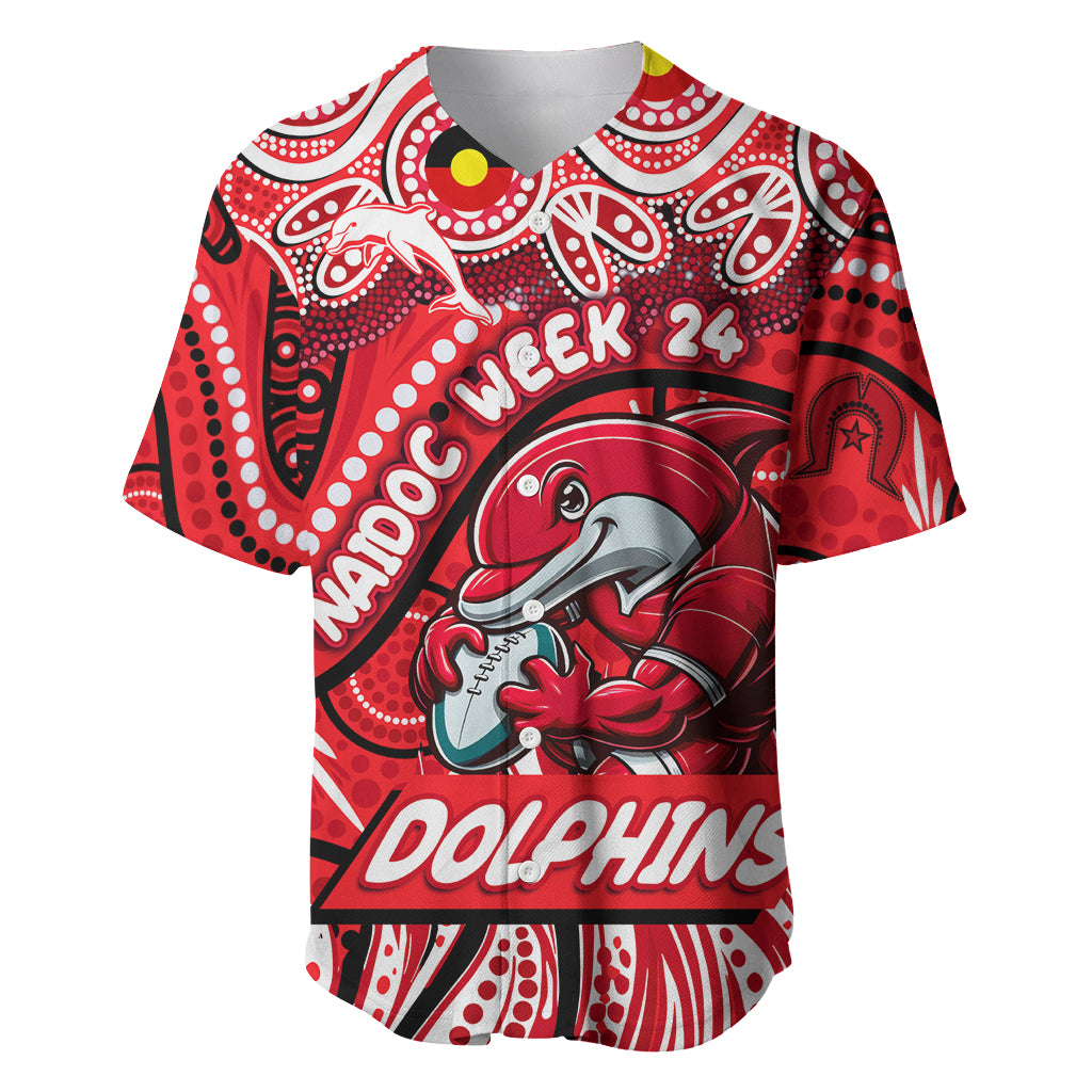 Custom Australia NAIDOC Week 2024 Baseball Jersey Dolphins Mascot Keep The Fire Burning