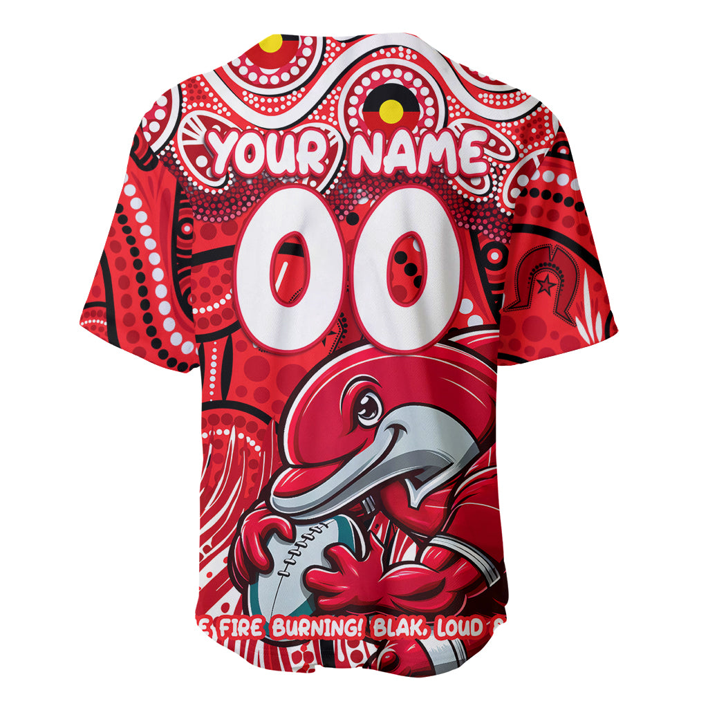 Custom Australia NAIDOC Week 2024 Baseball Jersey Dolphins Mascot Keep The Fire Burning
