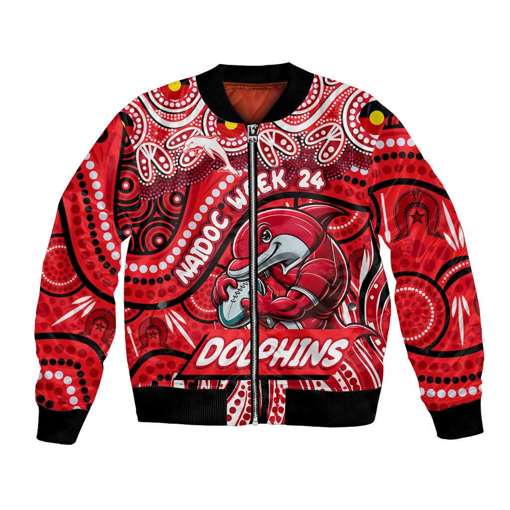Custom Australia NAIDOC Week 2024 Bomber Jacket Dolphins Mascot Keep The Fire Burning