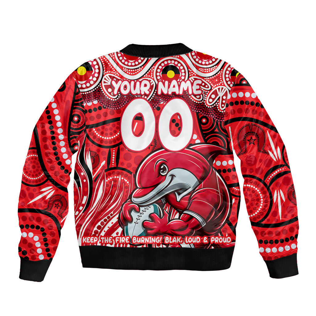 Custom Australia NAIDOC Week 2024 Bomber Jacket Dolphins Mascot Keep The Fire Burning
