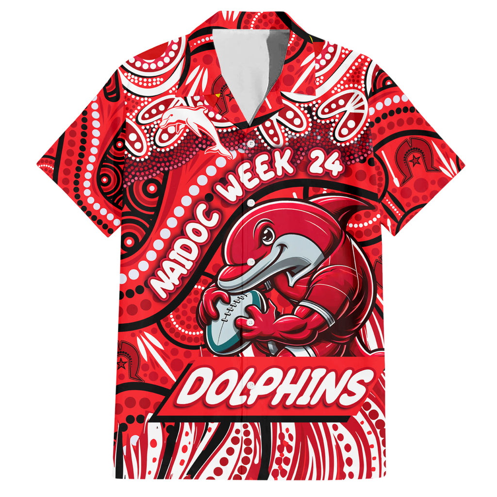 Custom Australia NAIDOC Week 2024 Hawaiian Shirt Dolphins Mascot Keep The Fire Burning