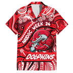 Custom Australia NAIDOC Week 2024 Hawaiian Shirt Dolphins Mascot Keep The Fire Burning