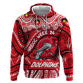 Custom Australia NAIDOC Week 2024 Hoodie Dolphins Mascot Keep The Fire Burning
