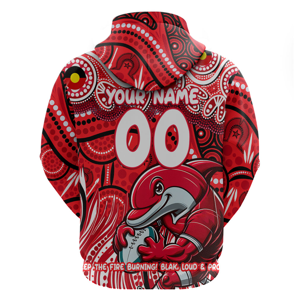 Custom Australia NAIDOC Week 2024 Hoodie Dolphins Mascot Keep The Fire Burning