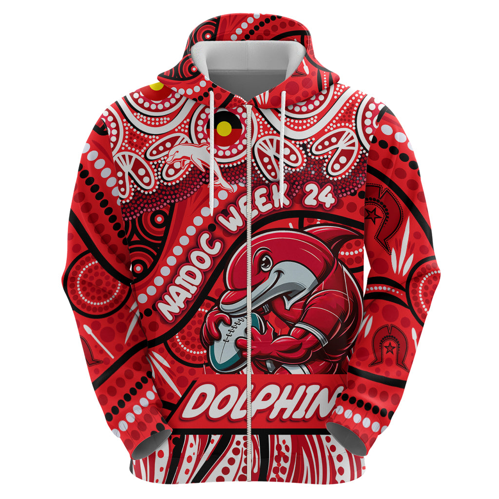 Custom Australia NAIDOC Week 2024 Hoodie Dolphins Mascot Keep The Fire Burning