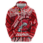 Custom Australia NAIDOC Week 2024 Hoodie Dolphins Mascot Keep The Fire Burning