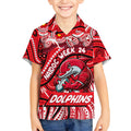 Custom Australia NAIDOC Week 2024 Kid Hawaiian Shirt Dolphins Mascot Keep The Fire Burning