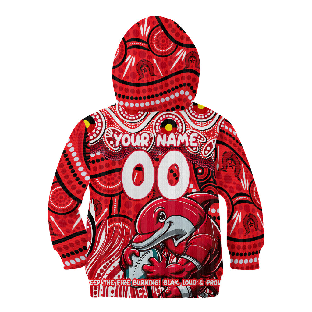 Custom Australia NAIDOC Week 2024 Kid Hoodie Dolphins Mascot Keep The Fire Burning