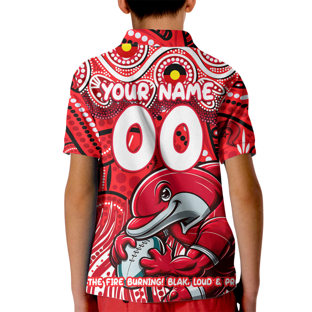 Custom Australia NAIDOC Week 2024 Kid Polo Shirt Dolphins Mascot Keep The Fire Burning