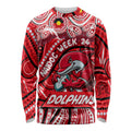 Custom Australia NAIDOC Week 2024 Long Sleeve Shirt Dolphins Mascot Keep The Fire Burning
