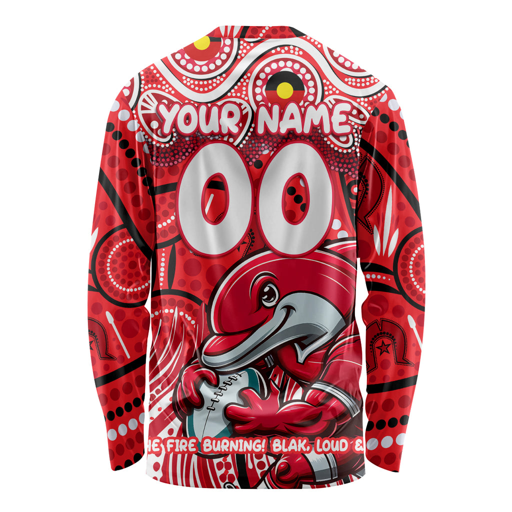 Custom Australia NAIDOC Week 2024 Long Sleeve Shirt Dolphins Mascot Keep The Fire Burning