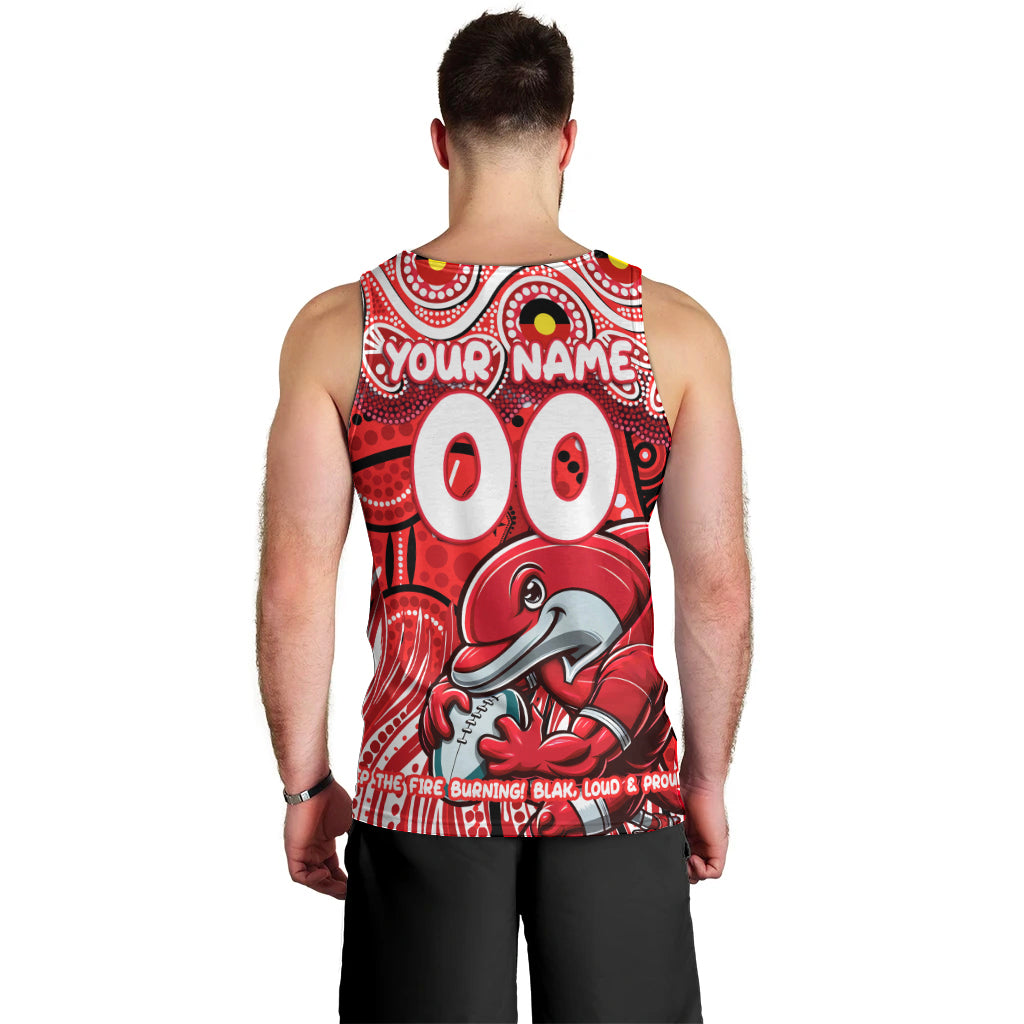 Custom Australia NAIDOC Week 2024 Men Tank Top Dolphins Mascot Keep The Fire Burning