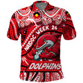 Custom Australia NAIDOC Week 2024 Polo Shirt Dolphins Mascot Keep The Fire Burning