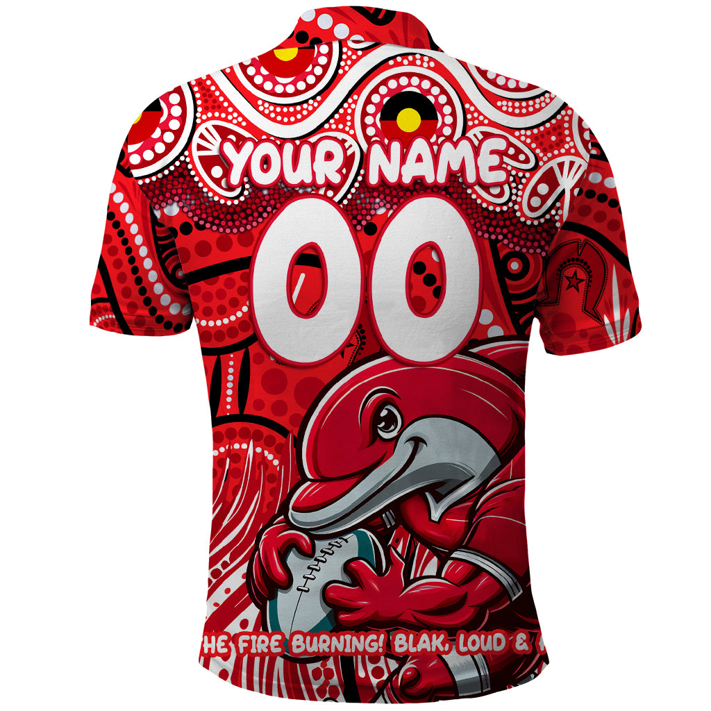 Custom Australia NAIDOC Week 2024 Polo Shirt Dolphins Mascot Keep The Fire Burning