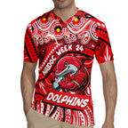 Custom Australia NAIDOC Week 2024 Rugby Jersey Dolphins Mascot Keep The Fire Burning