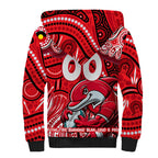 Custom Australia NAIDOC Week 2024 Sherpa Hoodie Dolphins Mascot Keep The Fire Burning