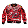 Custom Australia NAIDOC Week 2024 Sleeve Zip Bomber Jacket Dolphins Mascot Keep The Fire Burning