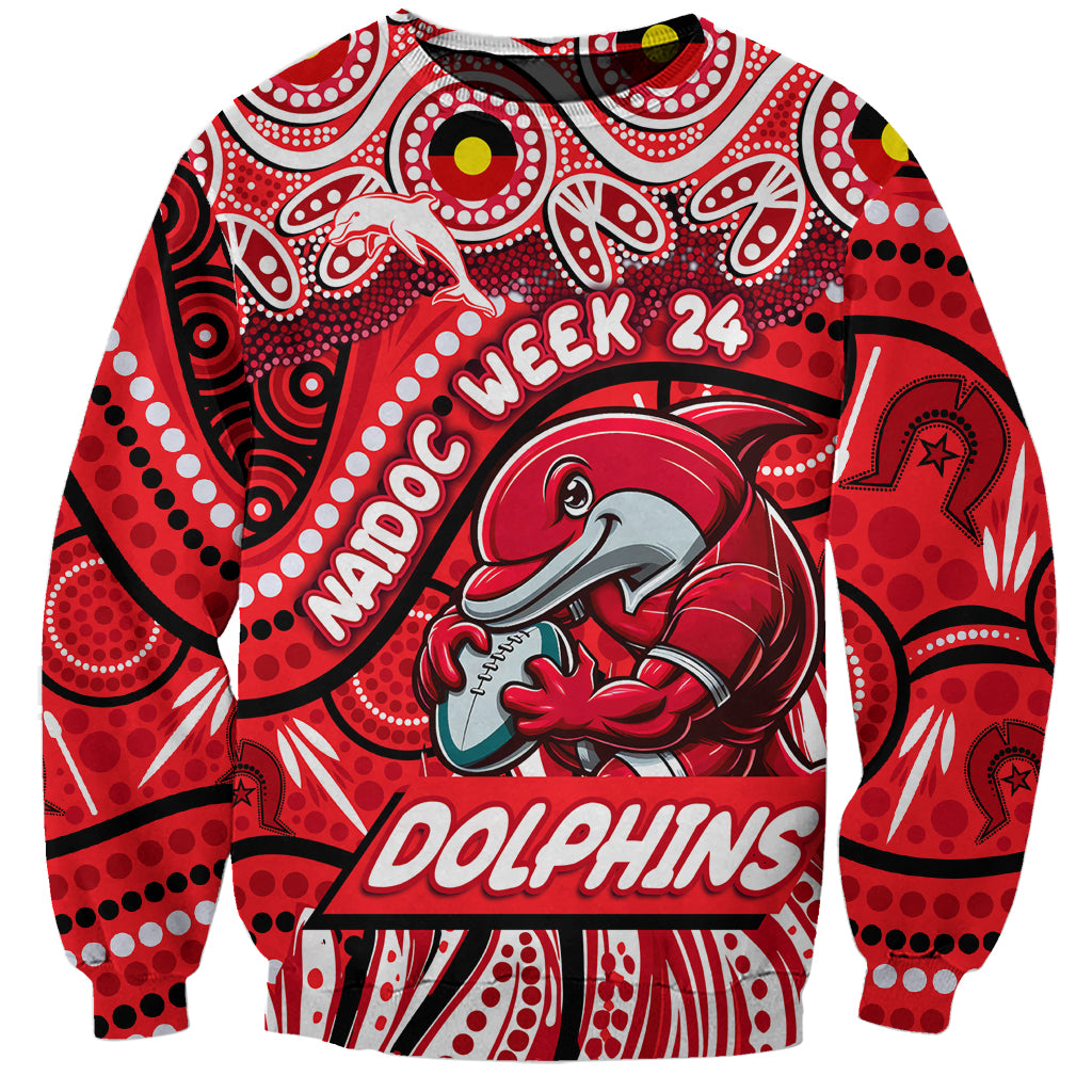 Custom Australia NAIDOC Week 2024 Sweatshirt Dolphins Mascot Keep The Fire Burning