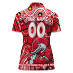 Custom Australia NAIDOC Week 2024 Women Polo Shirt Dolphins Mascot Keep The Fire Burning