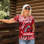 Custom Australia NAIDOC Week 2024 Women Polo Shirt Dolphins Mascot Keep The Fire Burning
