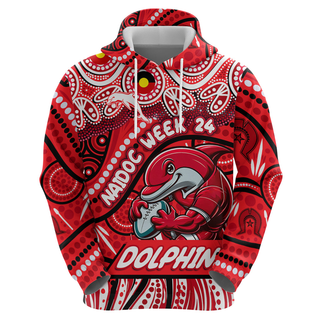 Custom Australia NAIDOC Week 2024 Zip Hoodie Dolphins Mascot Keep The Fire Burning