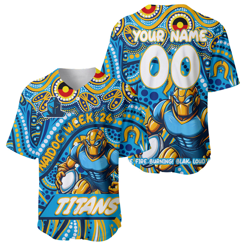 Custom Australia NAIDOC Week 2024 Baseball Jersey Titans Mascot Keep The Fire Burning