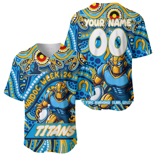 Custom Australia NAIDOC Week 2024 Baseball Jersey Titans Mascot Keep The Fire Burning