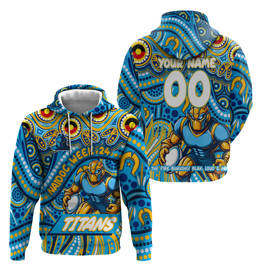 Custom Australia NAIDOC Week 2024 Hoodie Titans Mascot Keep The Fire Burning