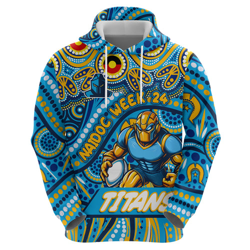 Custom Australia NAIDOC Week 2024 Hoodie Titans Mascot Keep The Fire Burning