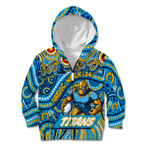 Custom Australia NAIDOC Week 2024 Kid Hoodie Titans Mascot Keep The Fire Burning