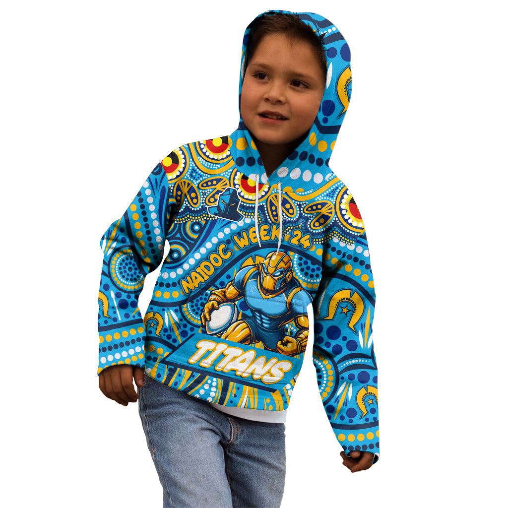 Custom Australia NAIDOC Week 2024 Kid Hoodie Titans Mascot Keep The Fire Burning