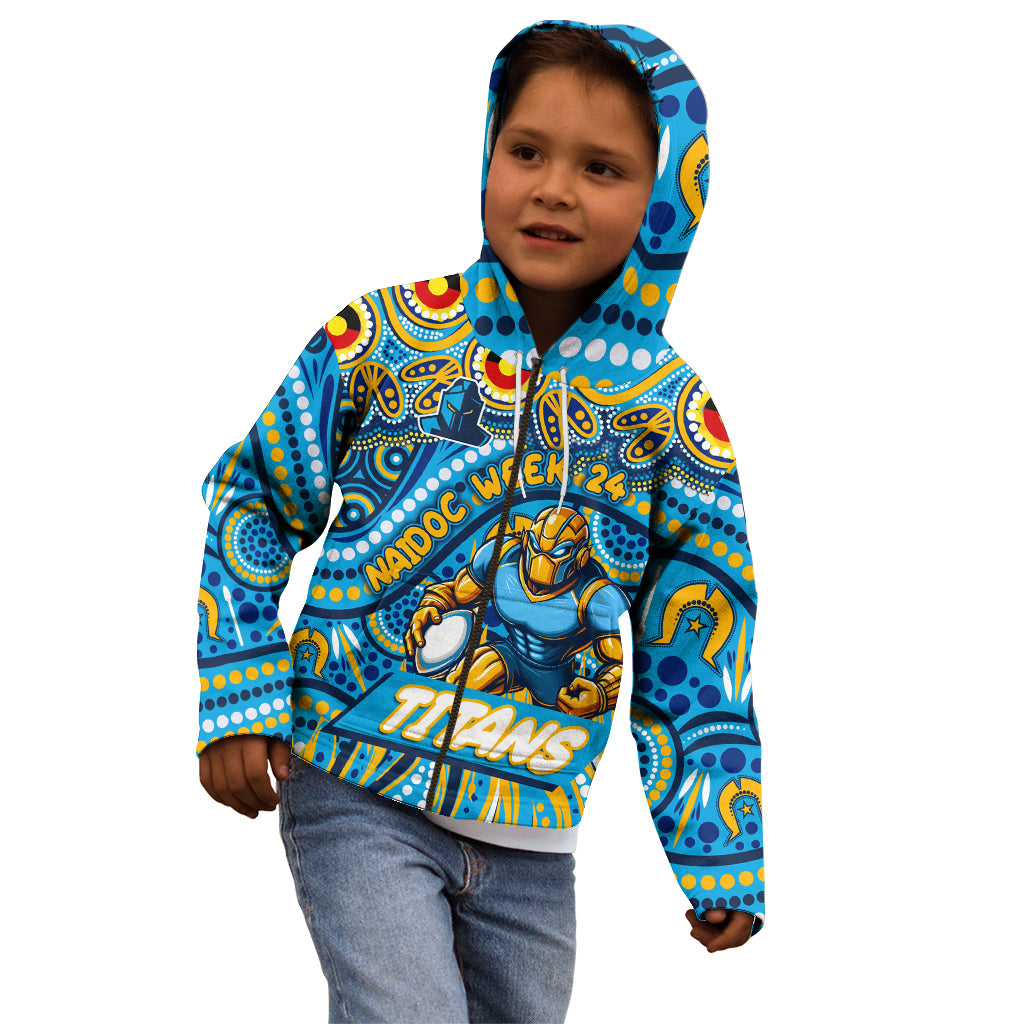 Custom Australia NAIDOC Week 2024 Kid Hoodie Titans Mascot Keep The Fire Burning