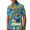 Custom Australia NAIDOC Week 2024 Kid Polo Shirt Titans Mascot Keep The Fire Burning