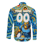 Custom Australia NAIDOC Week 2024 Long Sleeve Button Shirt Titans Mascot Keep The Fire Burning