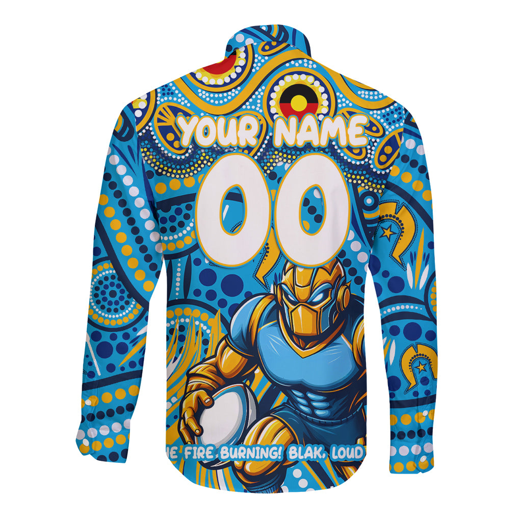 Custom Australia NAIDOC Week 2024 Long Sleeve Button Shirt Titans Mascot Keep The Fire Burning
