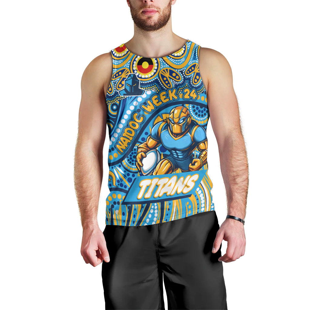 Custom Australia NAIDOC Week 2024 Men Tank Top Titans Mascot Keep The Fire Burning