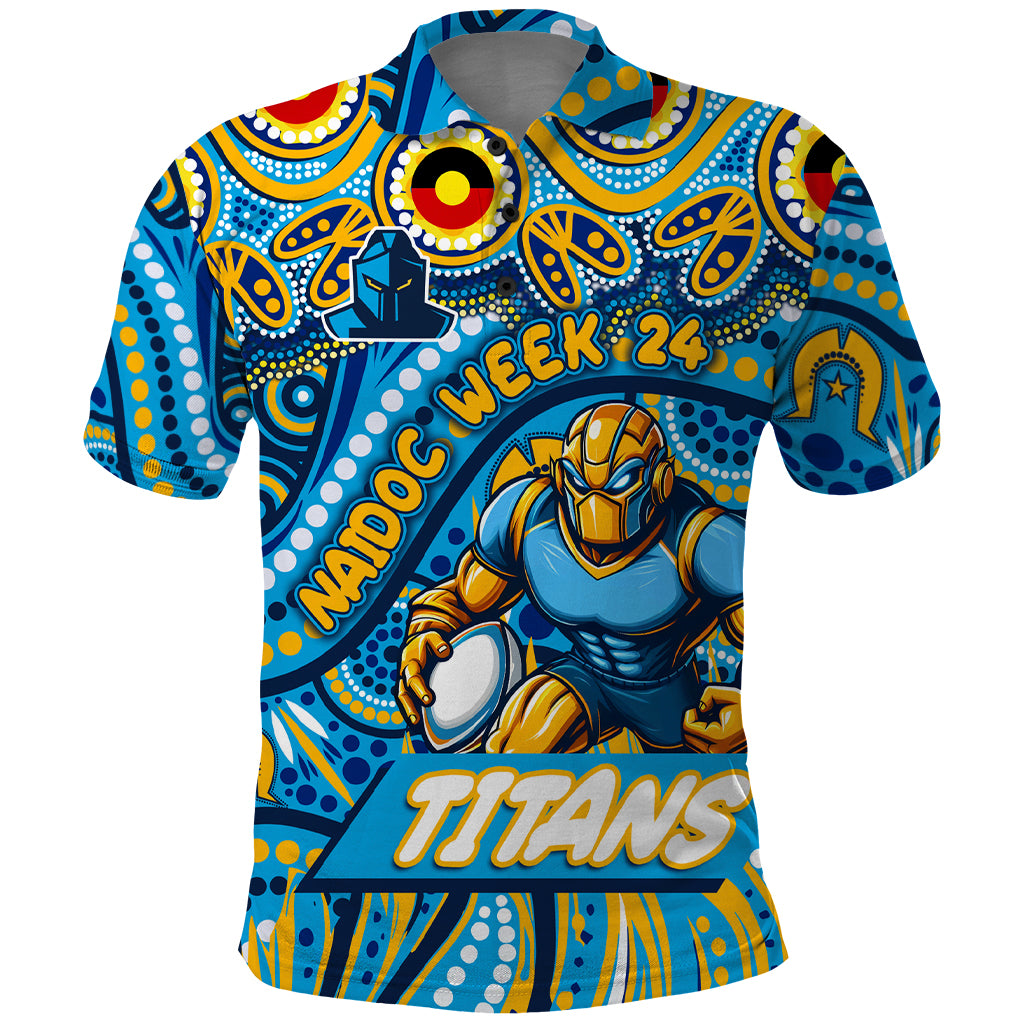 Custom Australia NAIDOC Week 2024 Polo Shirt Titans Mascot Keep The Fire Burning