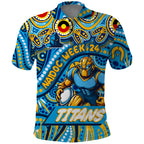 Custom Australia NAIDOC Week 2024 Polo Shirt Titans Mascot Keep The Fire Burning