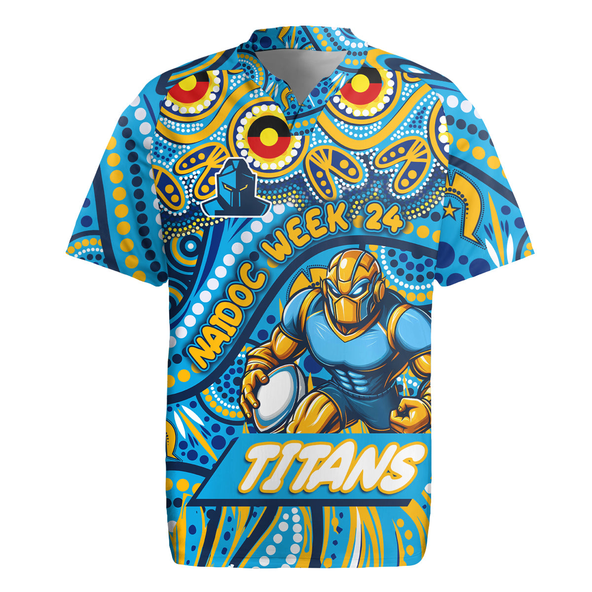 Custom Australia NAIDOC Week 2024 Rugby Jersey Titans Mascot Keep The Fire Burning